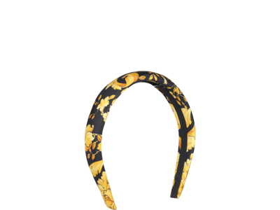 Shop Versace Barocoo Headband In Nero