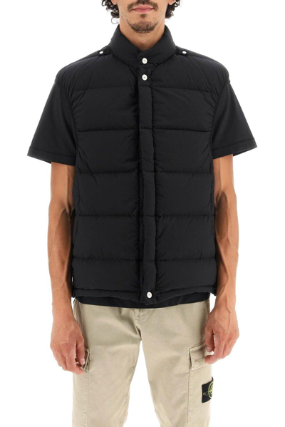 Shop Stone Island Shadow Project Puffer Gilet In Nero