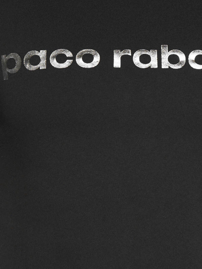 Shop Rabanne Logo Printed Crewneck T-shirt In Nero