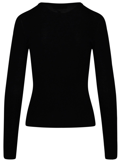 Shop Dolce & Gabbana Logo Plaque Crewneck Knitted Sweater In Nero