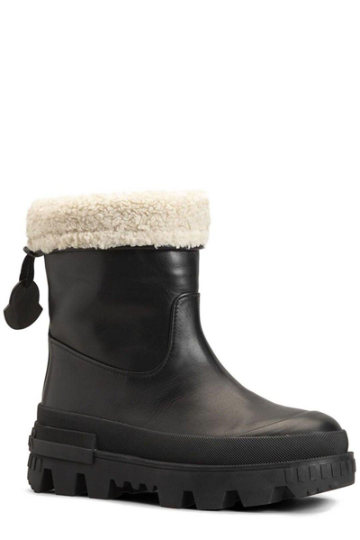 Shop Moncler Moscova Zip-up High Ankle Boots In Nero.