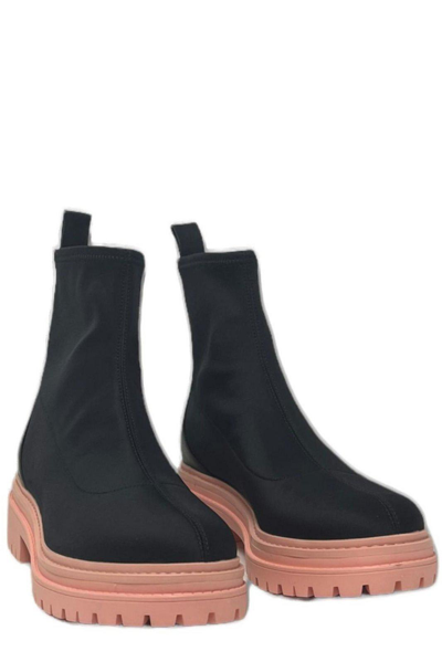 Shop Michael Kors Comet Low Block Heel Boots  In Multicolor