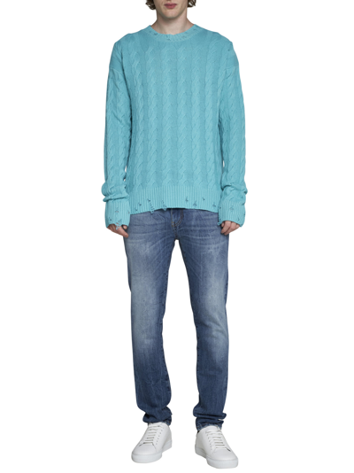 Shop Laneus Sweater In Tiffany
