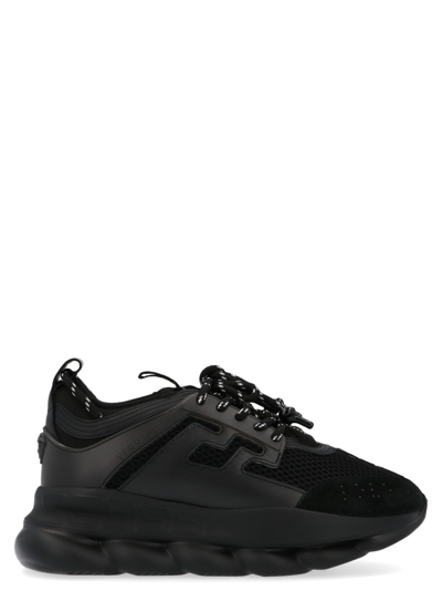 Shop Versace Chain Reaction Sneakers In Nero