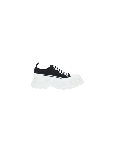 Alexander Mcqueen Smooth Sneakers With 45mm Thread In Black