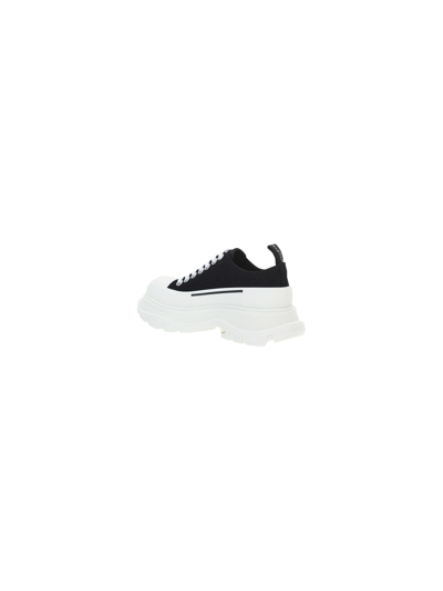 Alexander Mcqueen Smooth Sneakers With 45mm Thread In Black