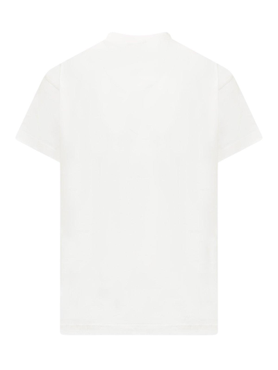 Shop Ambush Logo Embroidered Crewneck T-shirt In Bianco