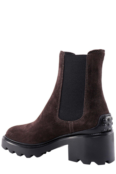 Shop Tod's Chelsea Slip-on Ankle Boots In Palissandro
