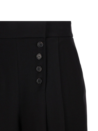 Shop Saint Laurent Button Detailed Shorts In Black