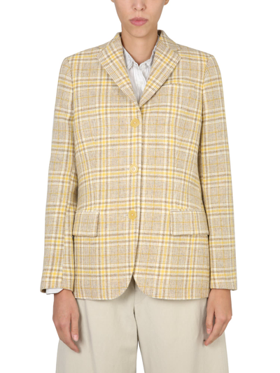 Aspesi Single-breasted Blazer In Neutral