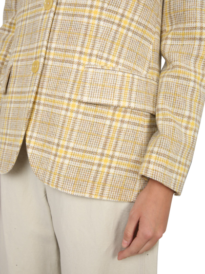 Aspesi Single-breasted Blazer In Neutral