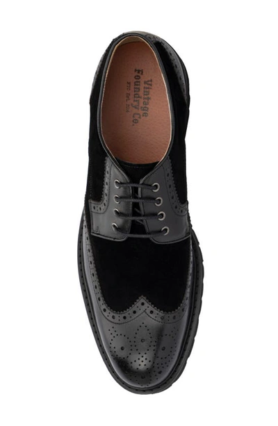 Shop Vintage Foundry Andrew Wingtip Derby In Black