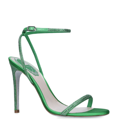 Shop René Caovilla Embellished Ellabrita Sandals 105 In Green
