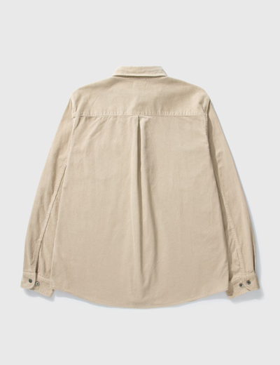 Shop John Elliott Corduroy Cloak Button Up Shirt In Beige
