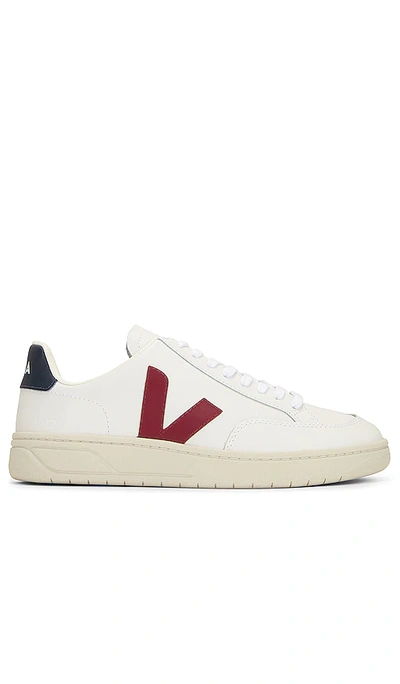 Shop Veja V-12 Sneaker In Extra White & Marsala Nautico