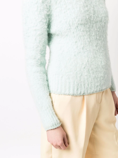 Shop Ami Alexandre Mattiussi Knitted Wool Jumper In Green