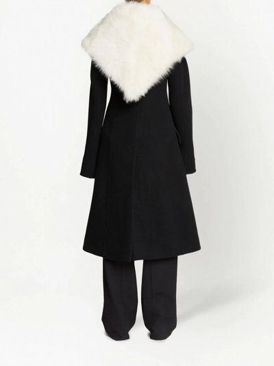 Shop Proenza Schouler Melton Shearling Coat In Black