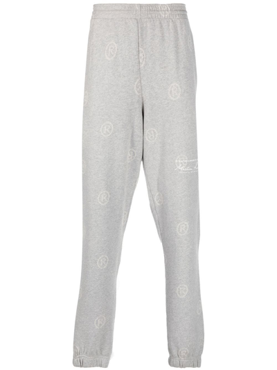 Shop Martine Rose All-over Logo-print Track Pants In Grey