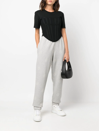 Shop Martine Rose All-over Logo-print Track Pants In Grey