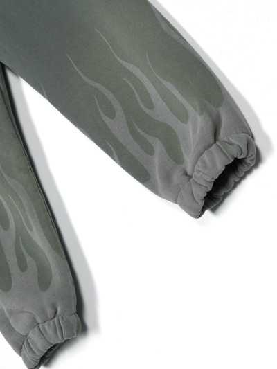 Vision Of Super Embroidered-logo Drawstring Track Pants In Green