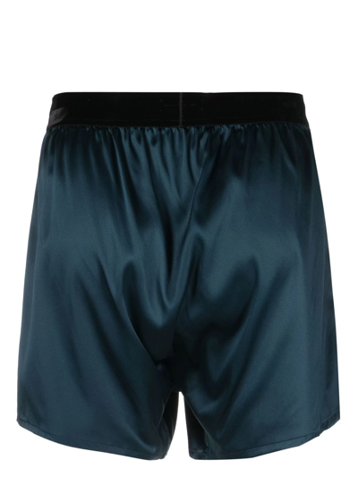 Shop Tom Ford Logo-waistband Boxers In Blue