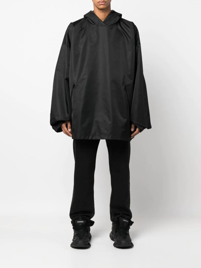 Shop Balenciaga Pull-over Rain Jacket In Black