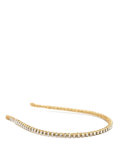 Shop Jennifer Behr Crystal-embellished Hair Band In Gold