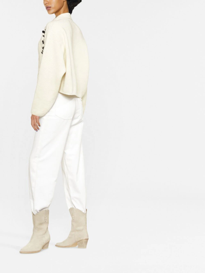 Shop Philosophy Di Lorenzo Serafini Long-sleeve Cable-knit Jumper In White