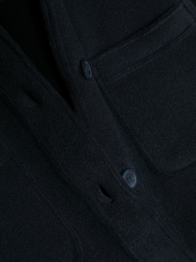 Il Gufo Single-breasted Fleece Jacket In Blue