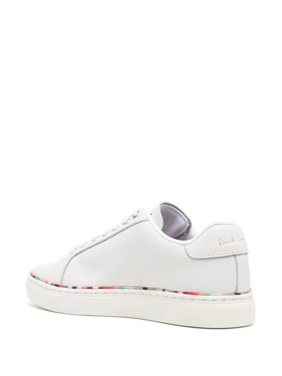 Paul Smith Women's White Leather 'dusky Swirl' Rand 'lapin' Trainers