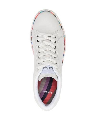 Paul Smith Women's White Leather 'dusky Swirl' Rand 'lapin' Trainers
