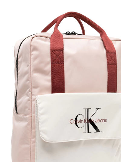 Shop Calvin Klein Jeans Est.1978 Logo-print Backpack In Pink