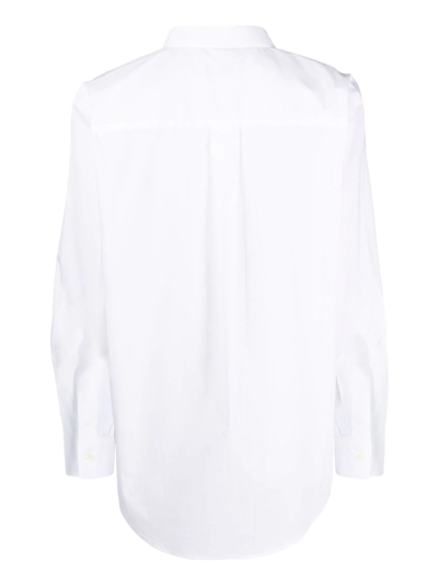 Shop Maison Labiche Logo-embroidered Organic-cotton Shirt In White