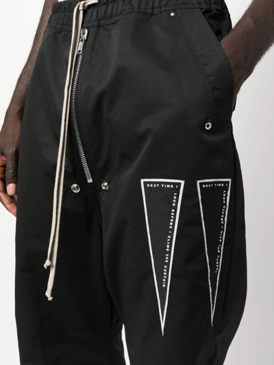 Rick Owens Drkshdw Drop-crotch Trousers In Black