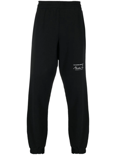 Martine Rose Logo Print Slim-leg Track Pants In Black