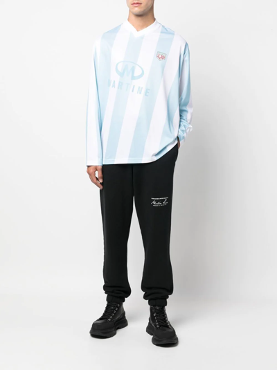 Martine Rose Logo Print Slim-leg Track Pants In Black