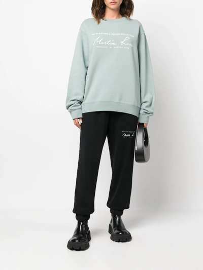 Martine Rose Logo Print Slim-leg Track Pants In Black
