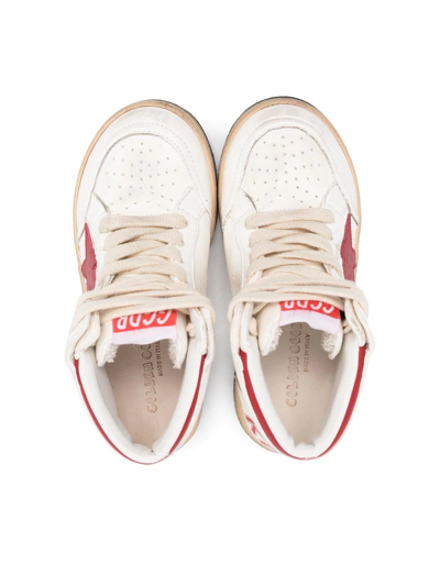 Shop Golden Goose Star-patch Hi-top Sneakers In White