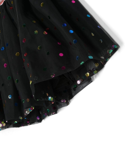 Shop Stella Mccartney Polka-dot Print Tulle Skirt In Black