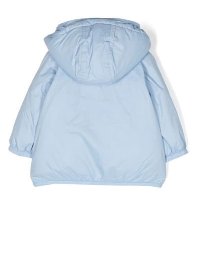 K-way Stripe-detail Hooded Jacket In Blue