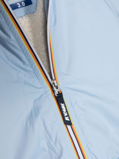 K-way Stripe-detail Hooded Jacket In Blue