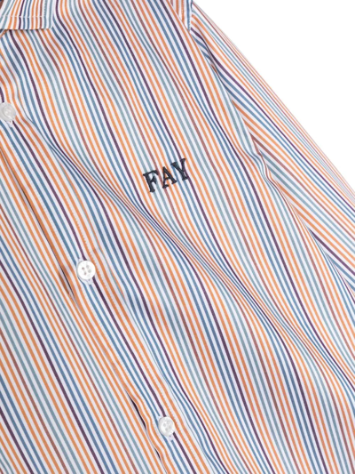 Shop Fay Striped Long-sleeve Shirt In Blue