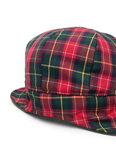 Shop Colorichiari Plaid-check Cap In Red