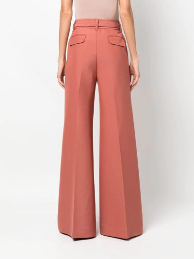 Shop Zimmermann Kaleidoscope Wide-leg Trousers In Pink
