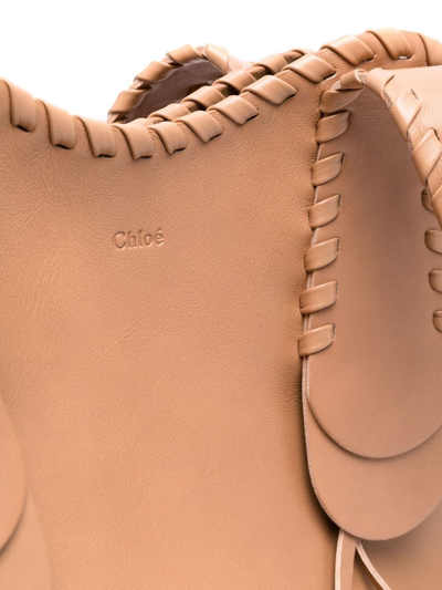 Shop Chloé Large Mony Tote Bag In Brown