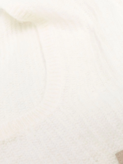 Eleventy Logo-patch Knitted Hat In White