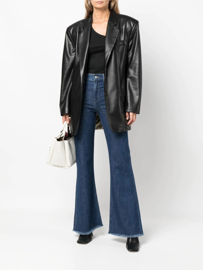 Shop Wandler High-waisted Flared Jeans In Blue