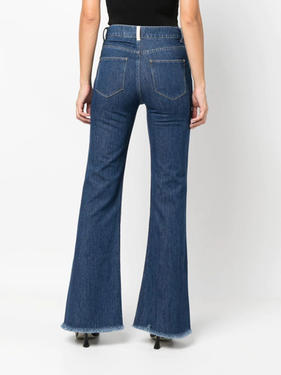 Shop Wandler High-waisted Flared Jeans In Blue