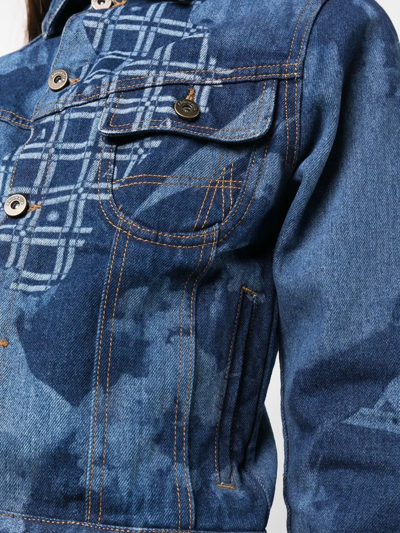 Ahluwalia Graphic-print Denim Jacket In Blue