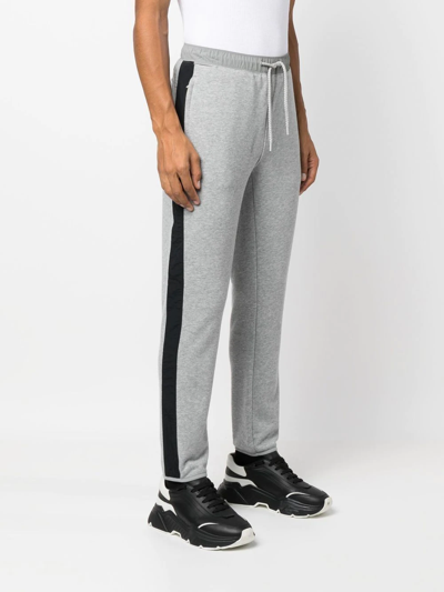Diesel Logo-patch Drawstring Track Pants In Grey